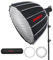 JINBEI KE-90 Tiefe Parabol-Softbox, 90 cm, mit Raster, Bowens-Halterung, Tragetasche, schnelle Einrichtung, professionelle Softbox für Fotografie, Studio, Porträt, Videoaufnahmen