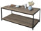 House Of Home Rustic Light Brown Coffee Table, Metal Frame. 100x50x45cm, 2 Tier Storage, Ideal as Coffee Table, TV Stand or Side Table - Durable Top Surface, Easy to Clean and Assemble