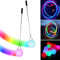 LED Poi Bälle 2 Stück: Poi Ball Set LED Glow Poi Kugeln mit Regenbogen Farben und Strobe-Effekt, Verbesserte LED Poi für Anfänger und Profis, POI Jonglierbälle mit verstellbaren Doppelschlaufen-Leinen