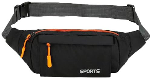 Bumbag Waist Fanny Pack Running Belt for Men Ladies，Against Theft Money Belt for Outdoors Workout Hiking Traveling Gifts for Men Women (Black)