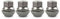 ROBUST 4 Pcs Alloy Wheel Nuts for Ford Fiesta Focus Mondeo Fusion C-Max Transit Connect Escort Volvo S40 V50 C70 1366029 1454051