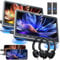GOnavidio HDMI-in Lecteur DVD Voiture 2 ecrans indépendant,10.5 ecran pour Voiture Siege arrière,Lecteur DVD Portable Voiture Double ecran avec 2 Casques,AV in/Out,USB,TF Card