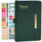 AUAUY Kalender 2025 2026 Buchkalender Hardcover mit PU-Leder, 18-Monate-Terminplaner (Jan.2025-Jun.2026), A5-Schuljahresplaner mit Stickern, Lehrer-Planer Schulplaner Schülerkalender, Terminplaner