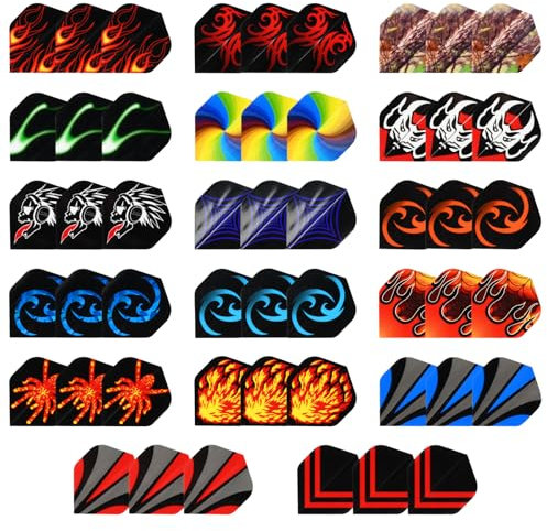 Rapidbok Dart Flights, 102 Stück Standard PET Darts Zubehör, Standard Flight Collection für Darts, Perfekte Ausrüstung für Soft Steel Tip Dartpfeile Spiele, Perfekte für Soft Steel Tip Dartpfeile