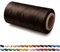 SiiRo 0.5mm Flache Sattlergarn Ledergarn Gewachst, 100D Wachsfaden, Leder Nähen Faden Sattlergarn Gewachste für Lederprojekte Reparatur Buchbinderei Leder Handwerk, 29,5m, Dunkelbraun, Polyester