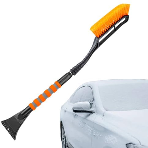 Pelle à neige rétractable pour voiture – Pelle à neige extérieure de voiture pour l'hiver, réduit le temps de déneigement le matin Pelle de fenêtre de toit de voiture pour mini-fourgonnettes, ,