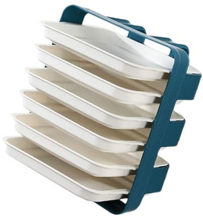 CRILSTYLEO Escurridor de Platos de 6 Capas para Montaje en Pared Bandeja Azul Bandeja para Platos Laterales Bandeja para Ollas Calientes Escurridor Plato para Verduras Suministros de Cocina