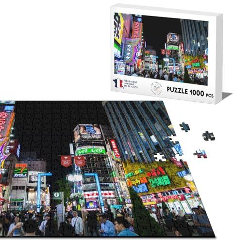 Klassisches Puzzle 1000 Teile Tokyo Shinjuku Stadt Lichter Video Spiele Manga