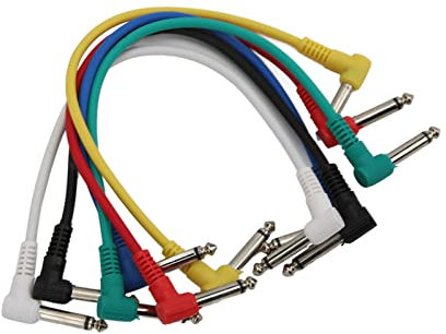 6pcs Color Cuerdas de Reducción de Ruido Blindadas Guitarra Eléctrica Bajo Accesorios de Conexión Ampliada