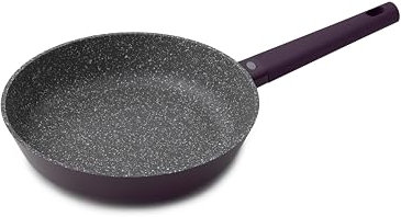 MasterClass Cast Aluminium Frying Pan, Induction Compatible, Non-Stick Fry Pan with Soft Touch Handle Ideal for Eggs, Omelettes, Dishwasher Safe, Cookware, 26cm,Purple