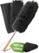 BAMBUA Staubwedel Teleskop Set - Erstklassiges Staubfänger Set - 3 Effektive Aufsätze - Nachhaltiger Bambusgriff - Premium Staubwischer für nachhaltige Reinigung inkl. Mikrofasertuch (140 cm)