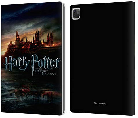 Head Case Designs Licenza Ufficiale Harry Potter Castello Deathly Hallows VIII Custodia Portafoglio in Pelle Compatibile con Apple iPad PRO 12.9 2020/2021/2022