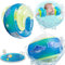 Manguitos Piscina Niños,Banda de Brazo Inflatable para Niños,para Nadar Manguitos Bebé 1 Año a Niños 6 Años,Dispositivo Swimsafe para Principiantes con Estampado,Adecuado para Peso 10-30 kg