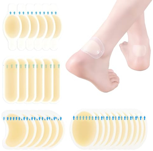 Sudnsadaks 28 Pcs Cerotti Vesciche Piedi, Cerotti Idrocolloidali, Stick Anti Vesciche, Calli dei Piedi, Cerotto Idrocolloidale, Impermeabili Hydrocolloid Patch Invisibili Idrocolloide Tallone