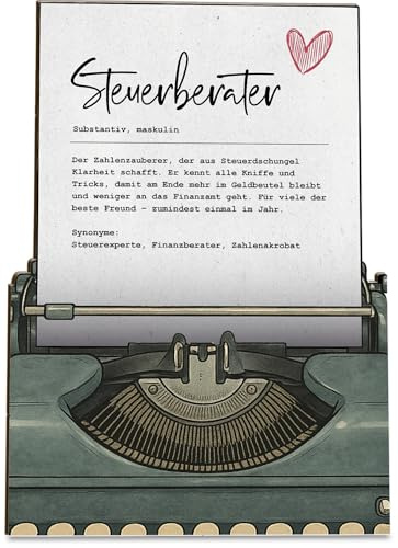 Steuerberater Geschenk Karte Definition Steuerberater Holzkarte - Geburtstagskarte mit Umschlag - originelle Karte für Steuerberater, kleines Präsent für Team und Freunde, Grußkarte Kollegen