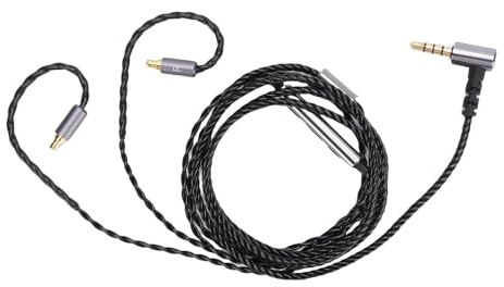 VELATEMOR Cavo di Sostituzione per IE 100/400/500 Pro, Cavo MMCX OFC Copper con Microfono e Controllo in Linea, Cavo Jack Audio da 3,5 Mm