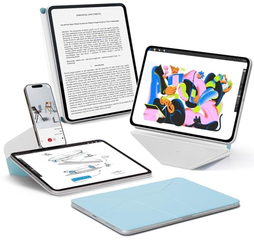 MOFT Dynamic Folio Hülle für iPad Pro 12,9 (6./5./4. Gen, 2022/2021/2020) | 20+ Blickwinkel | Ultra-dünn | Schlank | Nahtlos Snap-on | Magnetständer | Tragbar | Zweifarbig | Auto Wake/Sleep