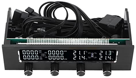 Cryfokt LCD Display PC Fan Controller with Adjustable Speed, Heat Dissipation Design for Graphics CPU Cooling, Sturdy and Durable for Computer Accessories