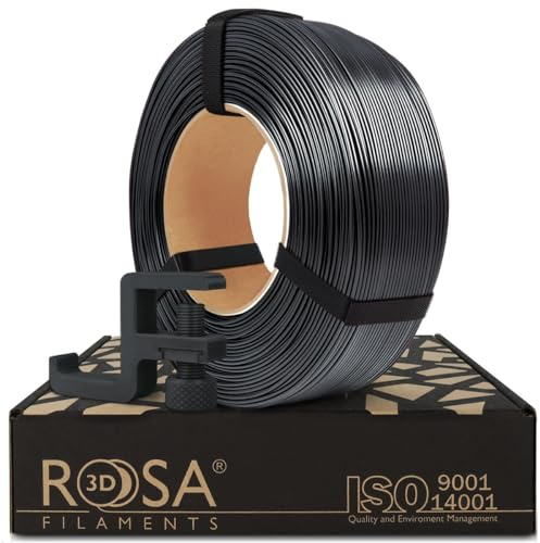 ROSA3D PCTG Filament 1.75 mm für 3D Drucker, Schwarz Refill 1 kg