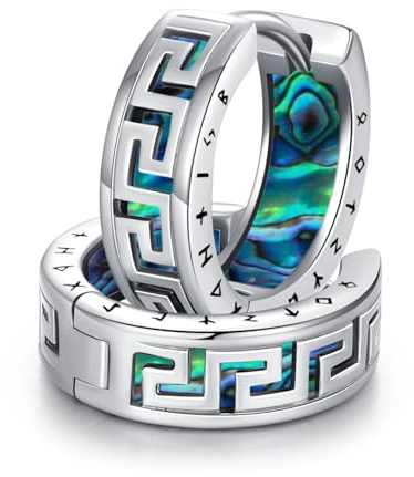 Ohrringe Herren Creolen Wikinger Männer Silber Keltisch Viking Ohrschmuck Nordische Schmuck für Damen