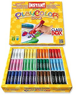 PlayColor 2610901.0 Basic ONE X144 144 Feste Temperafarben Set, buntes Sortiment, Multicolors, 9cm