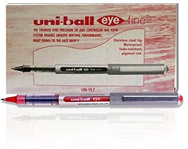 uni-ball Eye Fine UB-157 Tintenroller 12er-Pack rot