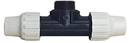 SOMATHERM FOR YOU, Raccord Té Mâle 1 pour tube PE Ø32 mm - Polypropylène haute résistance - Installation rapide - Normé ACS - Pression 16 bars - Température max 80°C - Idéal irrigation