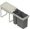 REJS RECYCLE BIN PULL OUT SOFT CLOSE KITCHEN WASTE BIN 300MM - 30 LTR (JC-603) (with front fixing brackets)