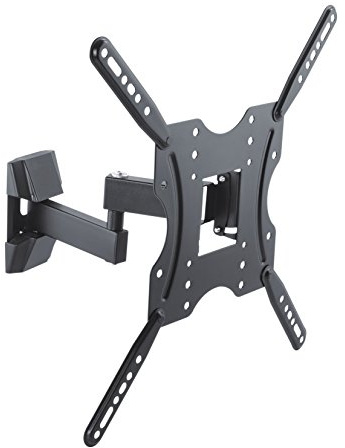PureMounts TV Wandhalterung Wand Halterung VESA 400 schwenkbar neigbar | TV Halter für 26-52 Zoll Displays, VESA 400x400, 20kg Traglast, 62-309mm Wandabstand, Universal Halterung