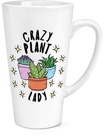 Crazy Plant Lady Stars 17oz Large Latte Mug Cup
