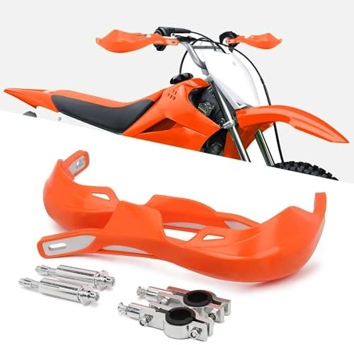 Protector Manillar Moto,Paramanos Moto Universale Guardamanos para 22 mm 28 mm para Sur Ron ATV Pit Bike off Road Motocross Enduro MX-Naranja