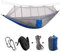 Wifehelper Portable Camping Voyage Hamac Lit Suspendu avec Moustiquaire pour Randonnée en Plein Air Voyage Randonnée (Gris + Bleu)