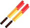 Toyvian 2 Pezzi bandiera di comando calcio margine bandiere professionale guardalinee bandierine segnaletiche di gara bandiera di conduzione delle corse Acciaio inossidabile