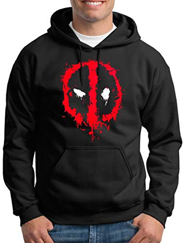 TShirt-People Deadpool Logo Kapuzenpullover Herren 4XL Schwarz
