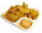Haase Food BIO Nachoschalen mit Dip-Fach - groß / beige Eckig, 100 Stück