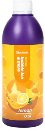 Molecula Bubble-Tea-Sirup Zitrone 500 ml, Konzentrat 1:10, IFS-zertifiziert | Frische Zitrusnote, Für Limonaden, Cocktails, Eis Und Desserts, Vegan, Glutenfrei, Laktosefrei, Ohne Farbstoffe