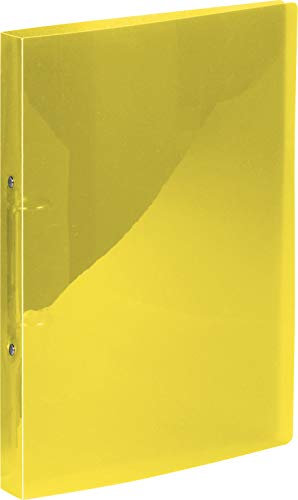 Kangaro Ringbuch, Format A4, 2 Ringe O-Mechanik, Kapazität 25mm, Material PP, Farbe gelb transparent