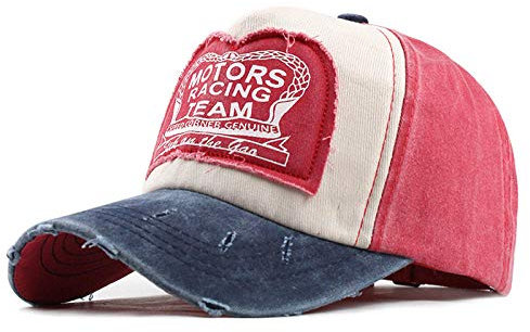 Herren Kappe Hut Summer Cotton Cap Baseball Cap Snapback Spring Hat Cap Hip Hop Fitted Cap Männer Frauen Cap Outdoor-A8_Navy_Lt_Red_Adjustable