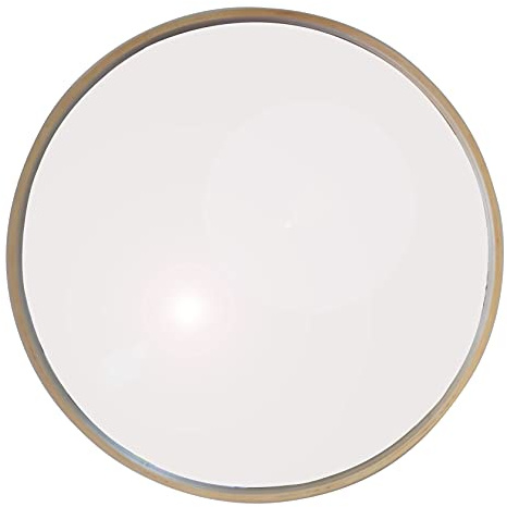 Round Wood Accent Wall Mirror/Vanity Mirror/Bathroom Mirror (Natural, 59 dia x 4.5 cm)