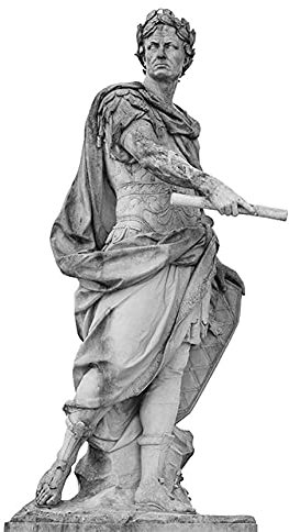 marca generica Schwarz und Weiß Römischer Kaiser Julius Skulptur Caesar Statue Poster und Drucke Leinwand Malerei Wandkunst Bilder Dekoration Ungerahmt-30X40cm