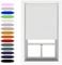 White Blackout Roller Blind Metal Fittings Trimmable UV Protection Thermal Properties Premium Fabric Home Office Bedroom Kids Room Child Safe Easy Fit 60cm Width x 160cm Drop