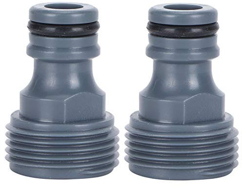 Fdit 2 Stück Schnellkupplung G3/4 Außengewinde - Bewässerungsnippel aus ABS für Gartenbewässerung, Wasserschlauch Adapter, robust & tropfsicher
