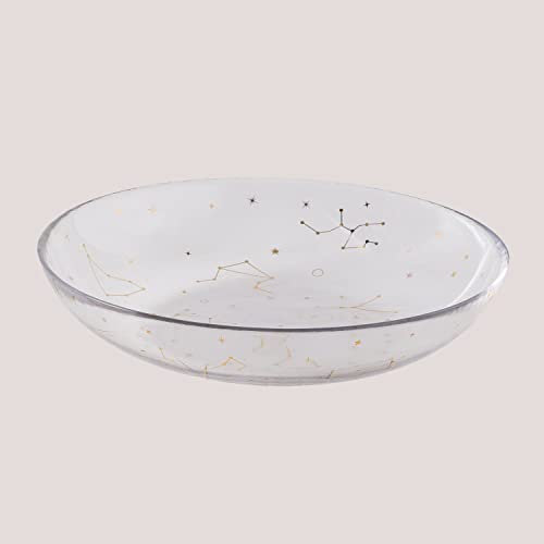 SKLUM Pack de 4 Assiettes Creuses en Verre Lyra
