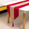 Deggodech Rot Tischläufer mit Quaste 32 x 210 cm Lang Modern Glitter Tischläufer Gold Diamant Table Runner für Küchentisch, Kaffeetisch, Kommode，Weinschrank Dekoration (210cm, Rot)
