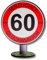 DARO Design - Verkehrsschild 60 Jahre Herzlichen Glückwunsch - 20cm Groß - Verkehrszeichen Geburtstag, Jubiläum, Schild, Holz