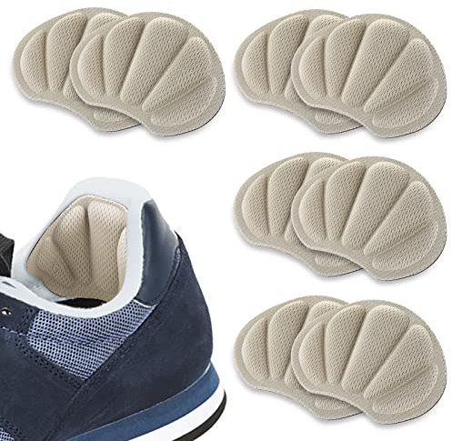 Sibba Fußpolster für Lose Schuheinlagen Einlagen Selbstklebender für Mittelfußknochen High Heels Kissen Zehenschutz Protektoren Schuh Ferse Patch für Damen und Herren (4 Paar Beige)