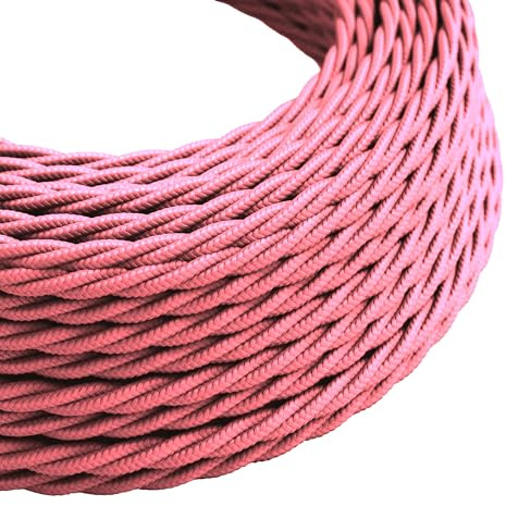 5 Meter Vintage 3 Core Twisted Electric Cable Fabric Covered Wire Italian Braided 0.75 mm Electrical Cable Flexible Wire for Lighting Other Appliances