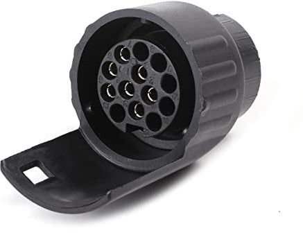 ETUKER Convertisseur de Prise Remorque 7 à 13 Broches Adaptateur Fiche Attelage 7 vers 13 Broches pour Caravane, Camping-Car, Camion,Porte-vélo