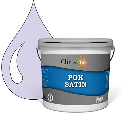 POK SATIN : Peinture Satin Lessivable Mauve pastel 100m² - 10L