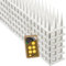 KADAX 6 Stück Vogelabwehr Spikes, Kunststoff, 51x4x3,5 cm, 3-reihig, für Tauben, Katzen, Marder, Zaun, Balkon, Dach, Fensterbank, robust und wetterbeständig, frei zuschneidbar, Weiß